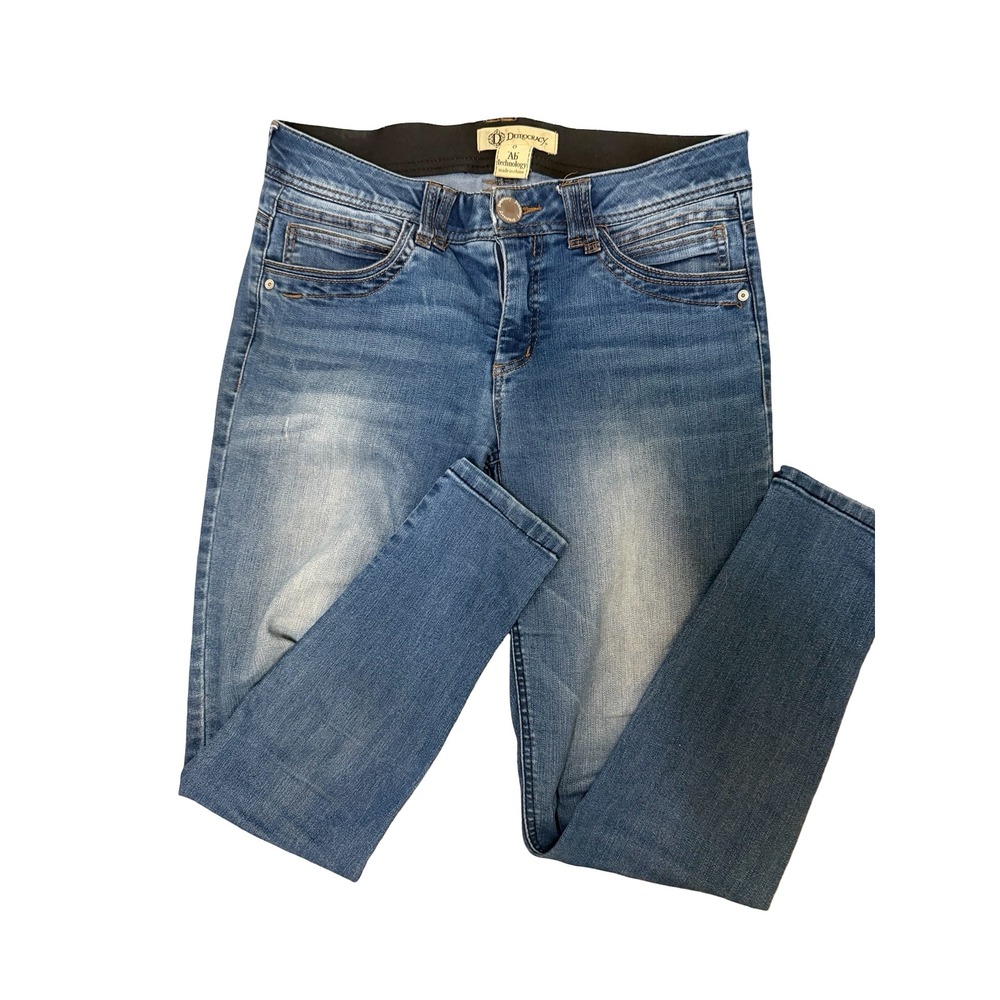 Democracy Ab Solution Skinny Jeans Medium Wash Denim Blue Size 6